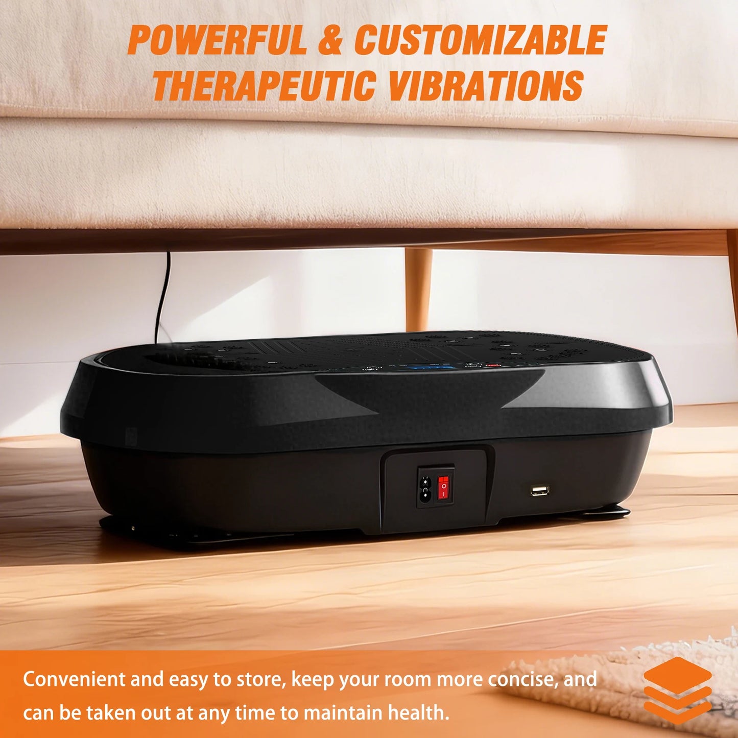 Portable Vibration Plate Exercise Machine with Bluetooth and Resistance Bands