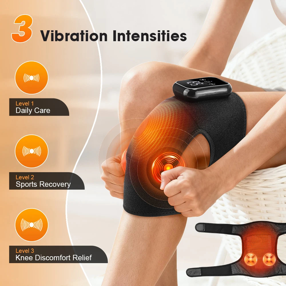 AFDEAL Electric Heated Knee Massager With 3 Level Hot Compress