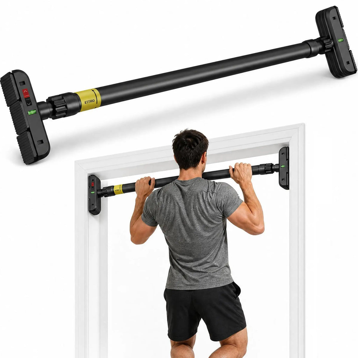 HiMISS Adjustable Doorway Pull Up Bar For Strength Training