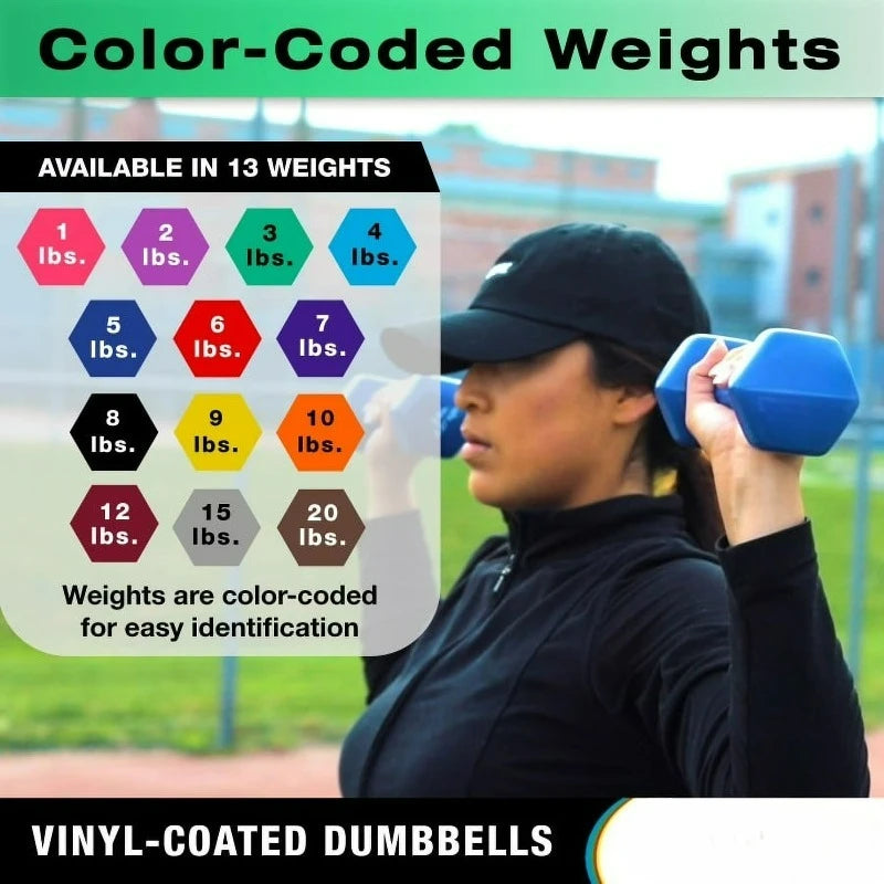 Vinyl Coated Iron Dumbbell For Strength Training