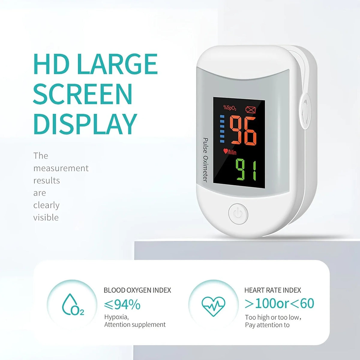 Jitesy Fingertip Pulse Oximeter With Heart Rate And SpO2 Monitor