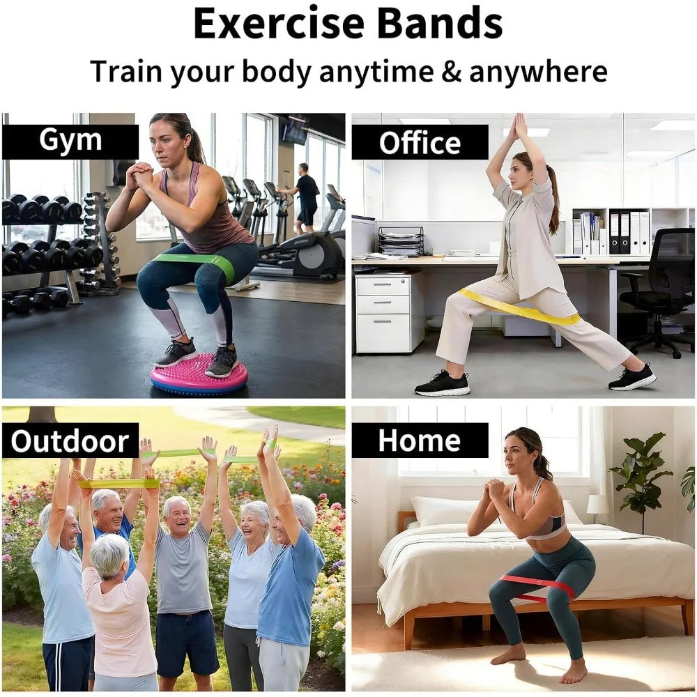 TPE Resistance Bands Exercise Loop Set For Strength And Yoga Training