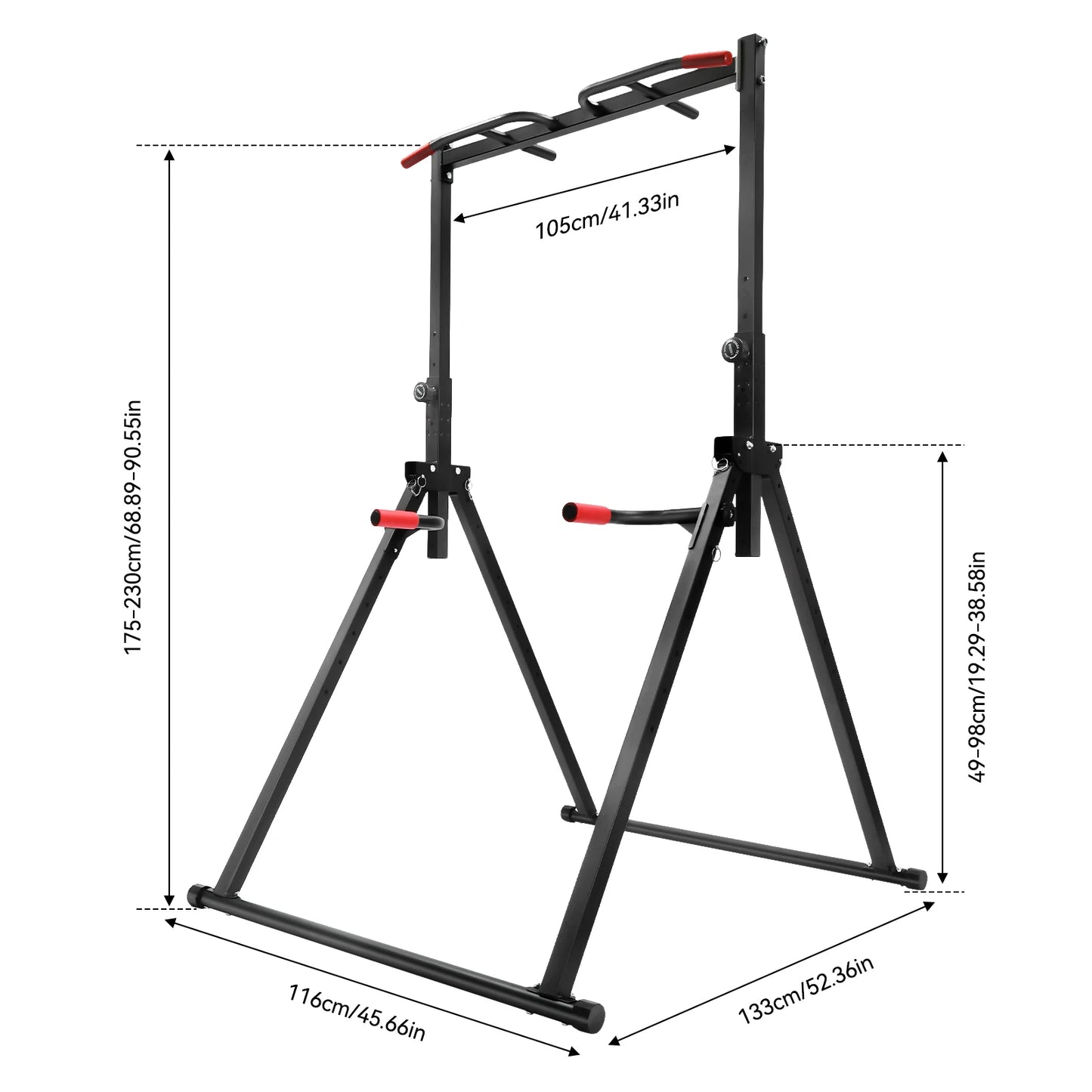 Adjustable Pull Up Bar 200kg Foldable Home Gym Station