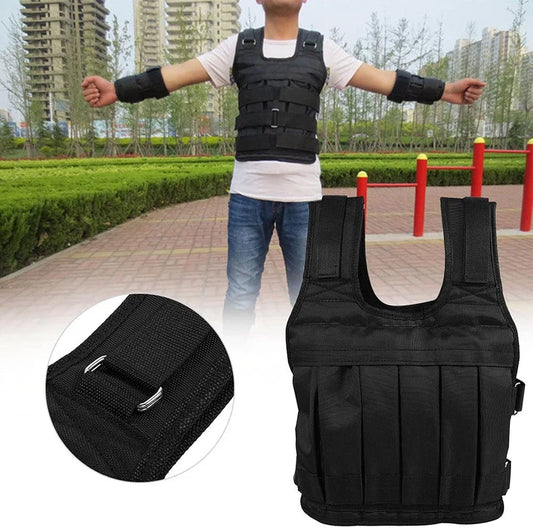 Adjustable 110 Lbs Weighted Vest For Cardio Training