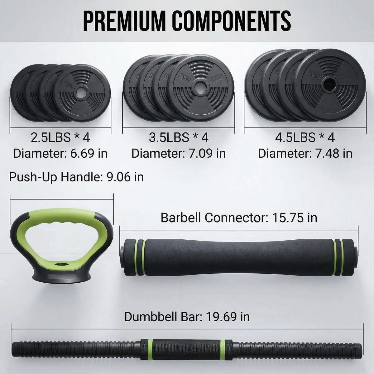 Adjustable Four In One Dumbbell And Kettlebell Home Gym Set