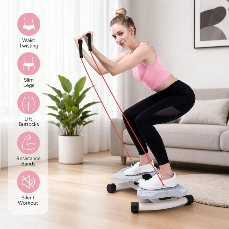 Compact Adjustable Resistance Home Workout Stepper