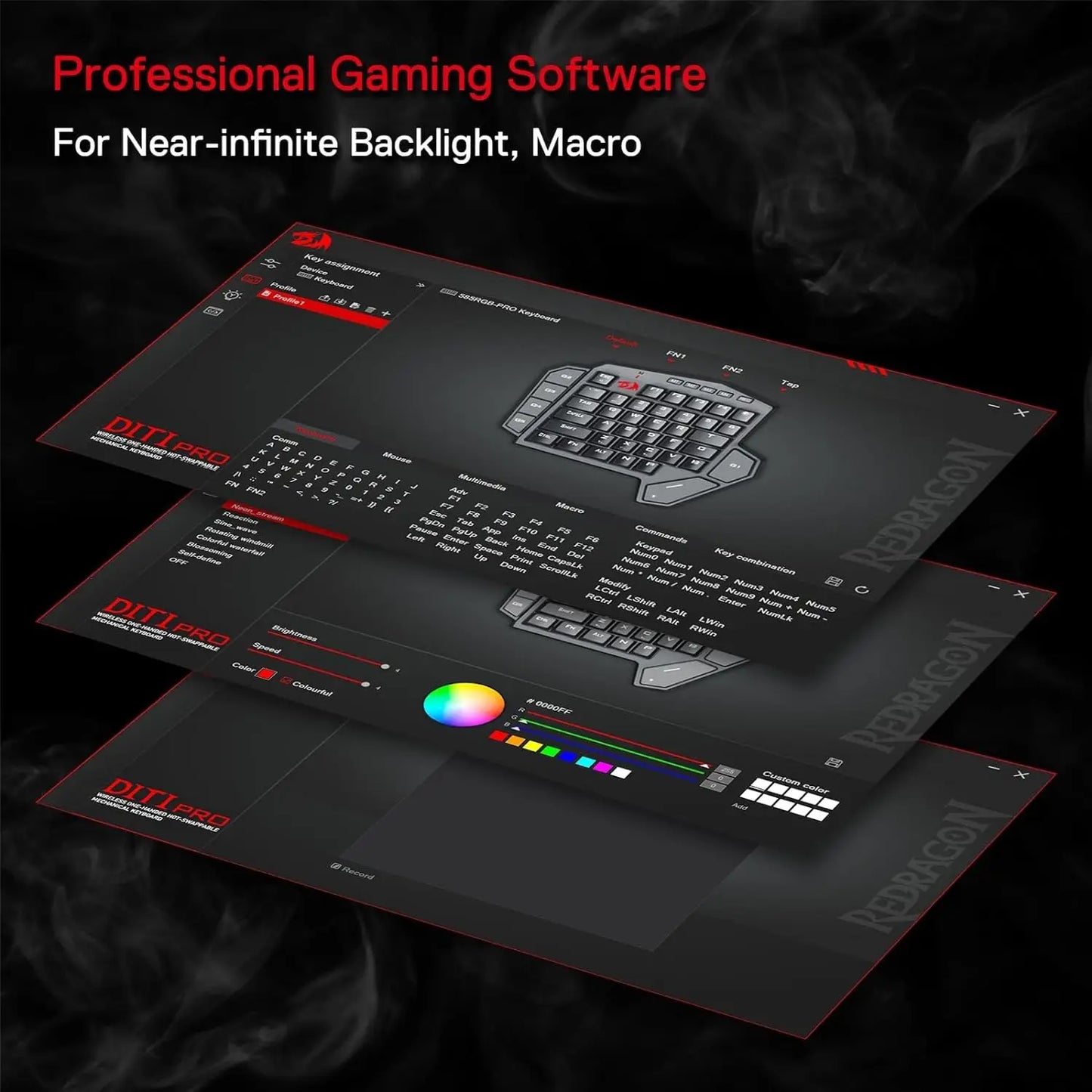 Redragon K585 Pro Wireless One Handed Mechanical Keyboard