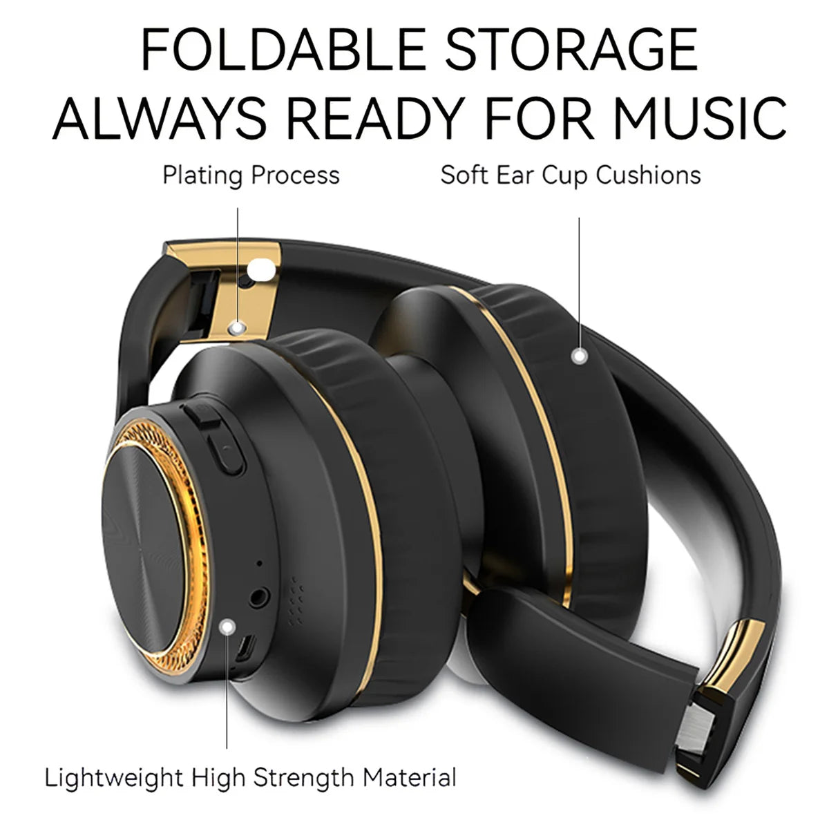 Stonego Wireless Bluetooth Over Ear Headphones With Built In Microphone