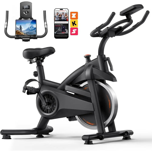 Stationary Belt Drive Exercise Bike With 0 To 100 Resistance
