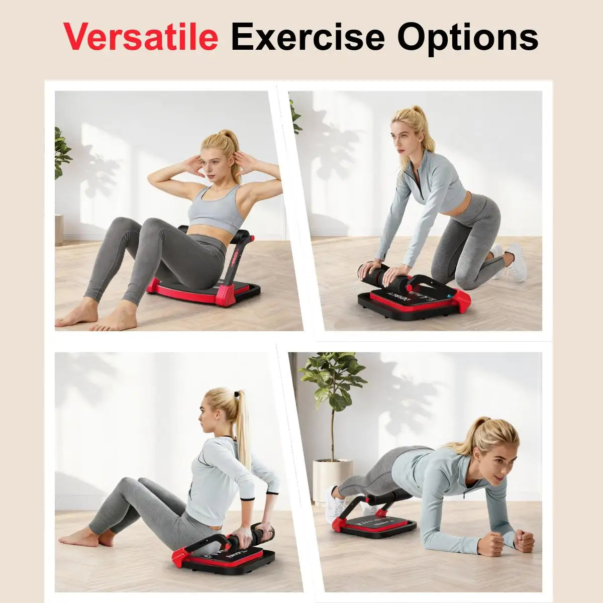 Relife Abdominal Trainer for Home Fitness Foldable 3 Resistance Levels