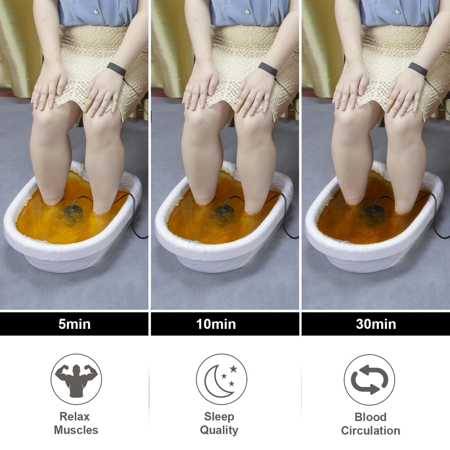 Dual Ionic Foot Bath Detox Machine With Infrared Waist Belt