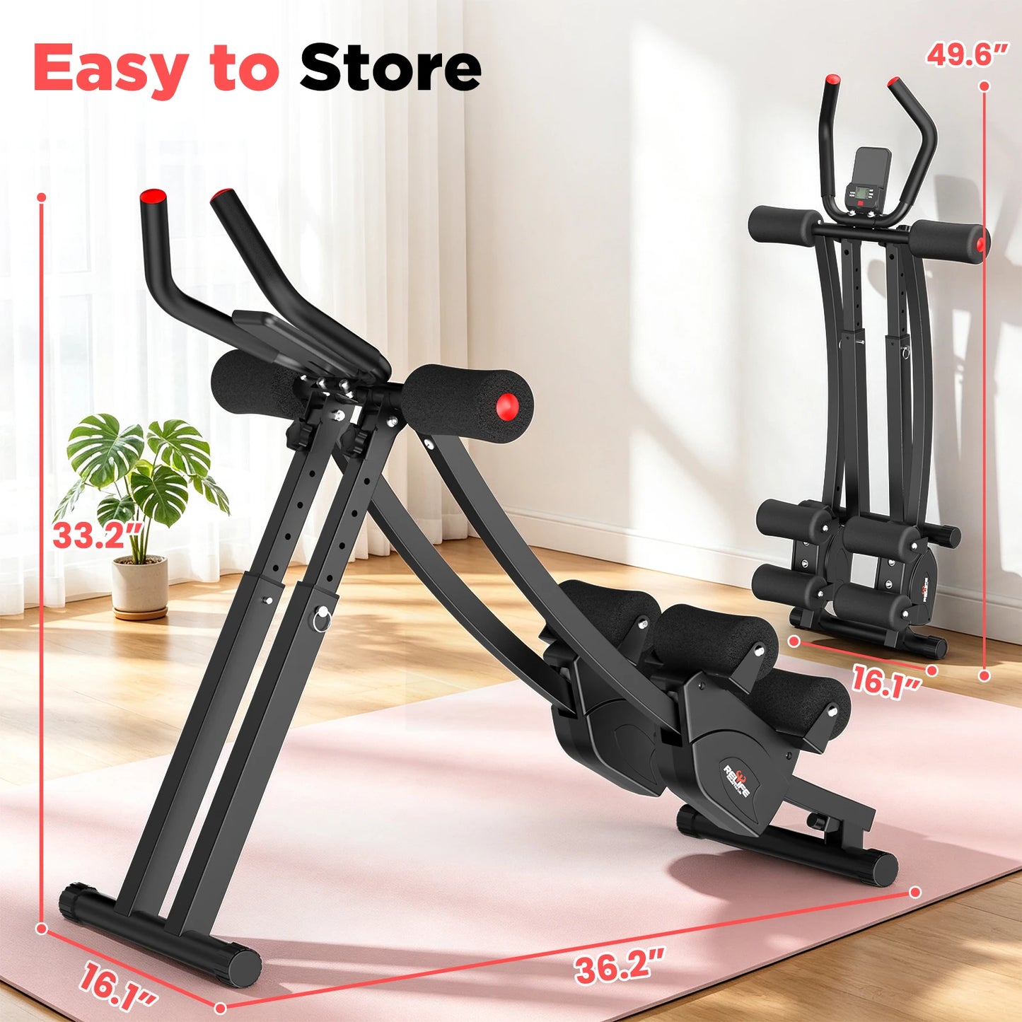 Dual Split Track Ab Machine Core Trainer Foldable