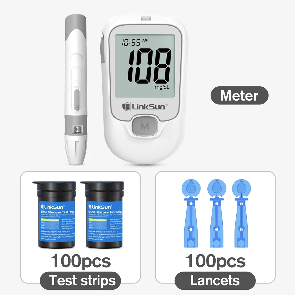 Linksun Blood Glucose Monitor G-425-1 50 Strips Diabetes Testing Kit