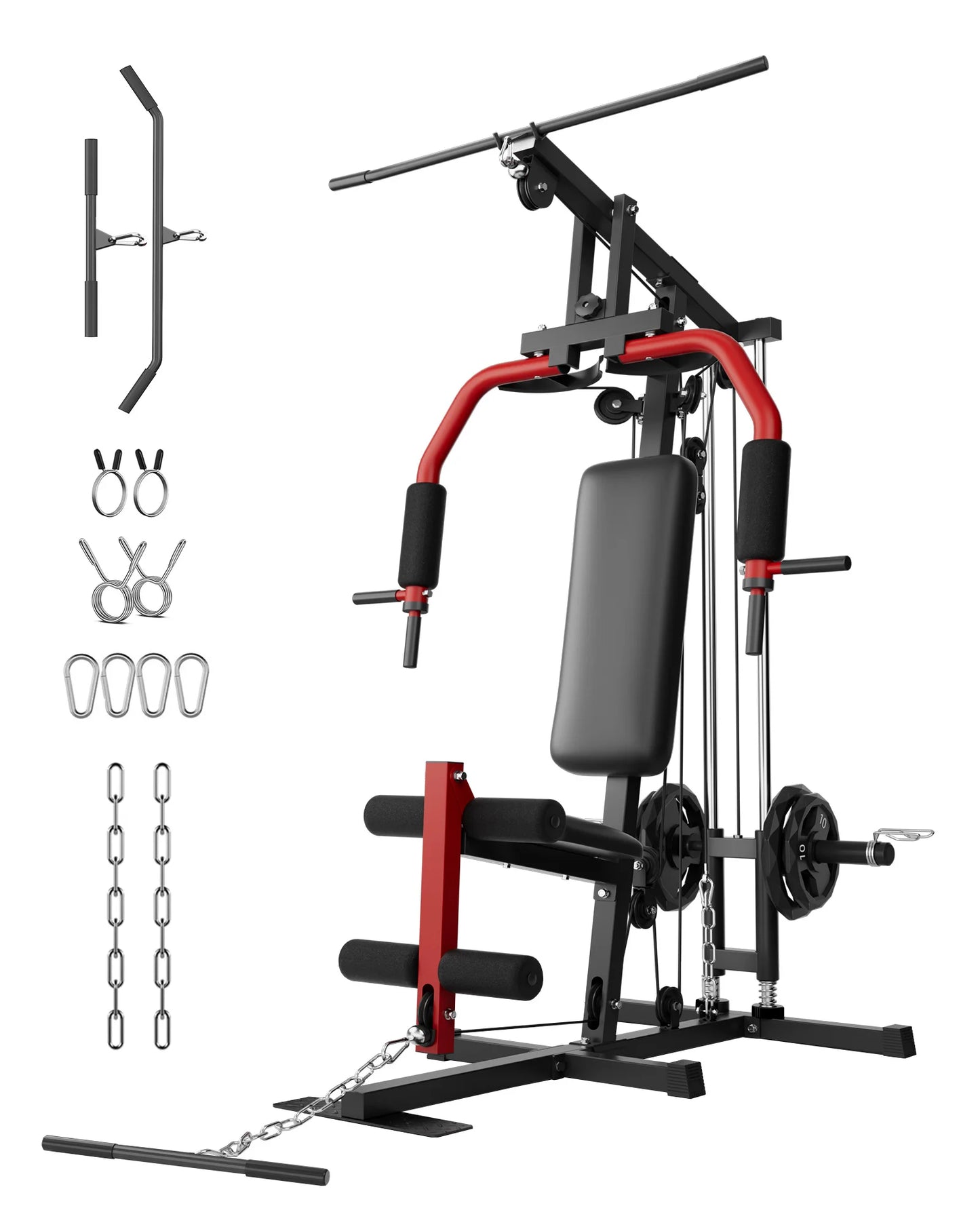 HiMISS 5in1 Home Gym With Lat Pulldown Chest Press