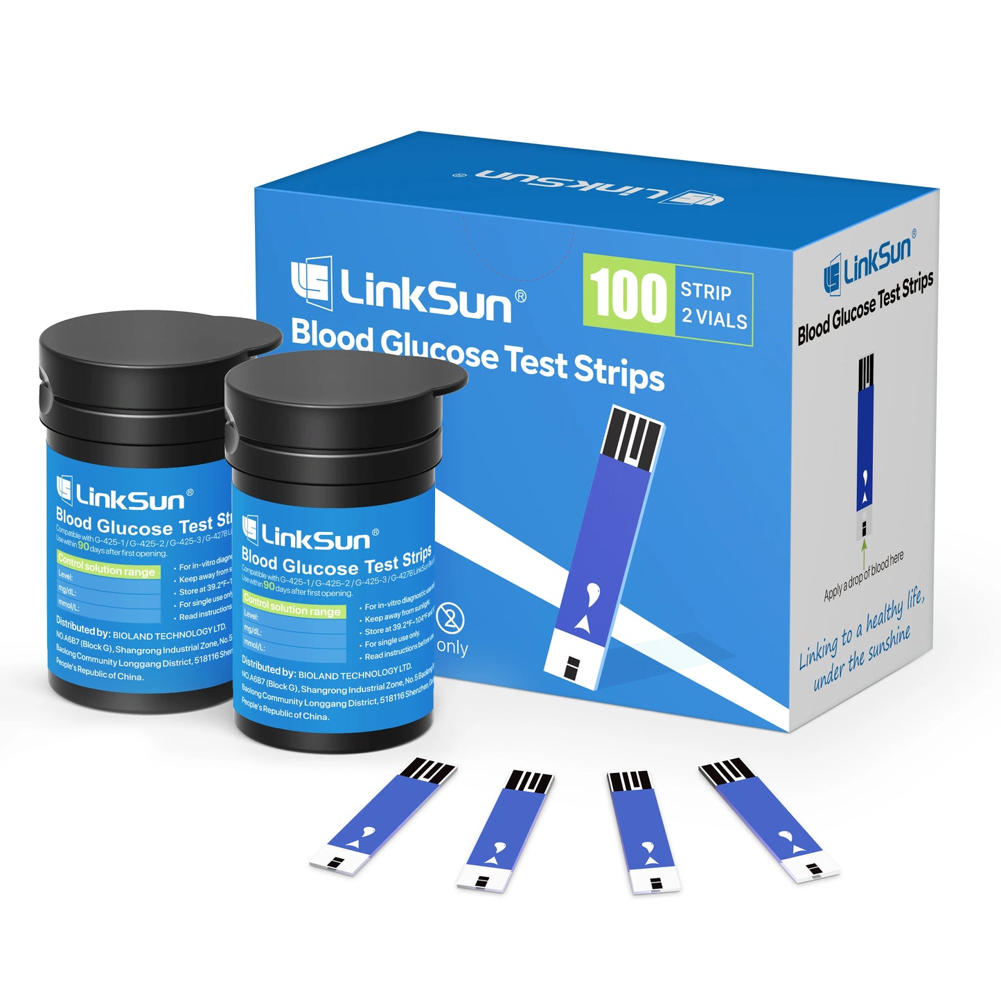 Linksun Blood Glucose Monitor G-425-1 50 Strips Diabetes Testing Kit