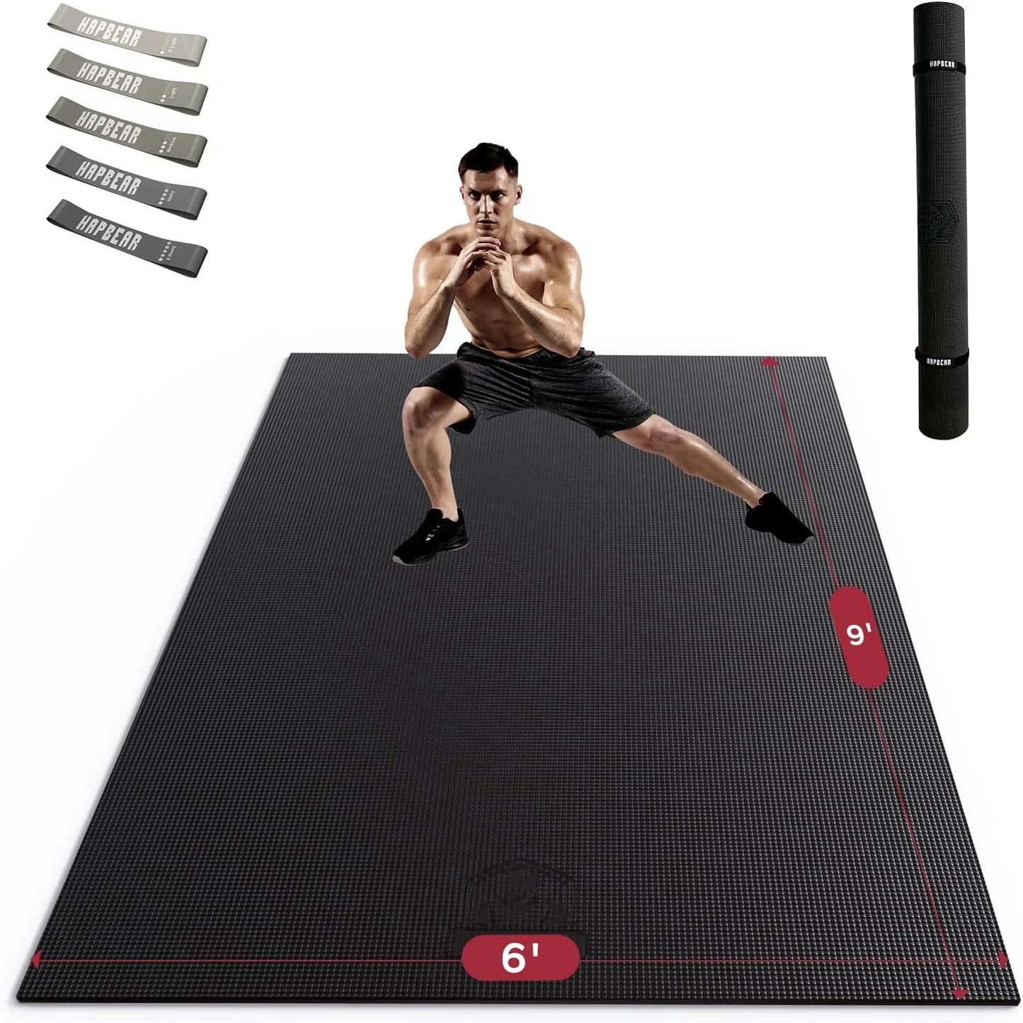 Hapbear 8Mm Thick Pvc Gym Fitness Flooring Mat