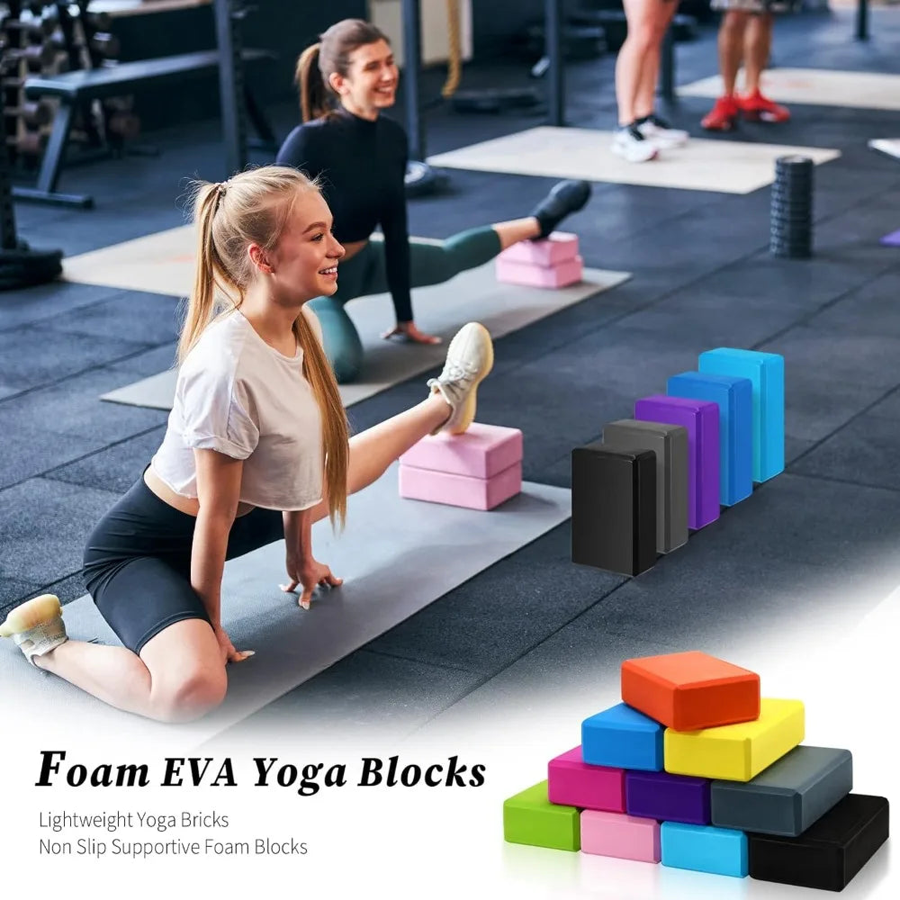 YTYIN EVA Foam Yoga Blocks Ten Pack For Pilates Stretch