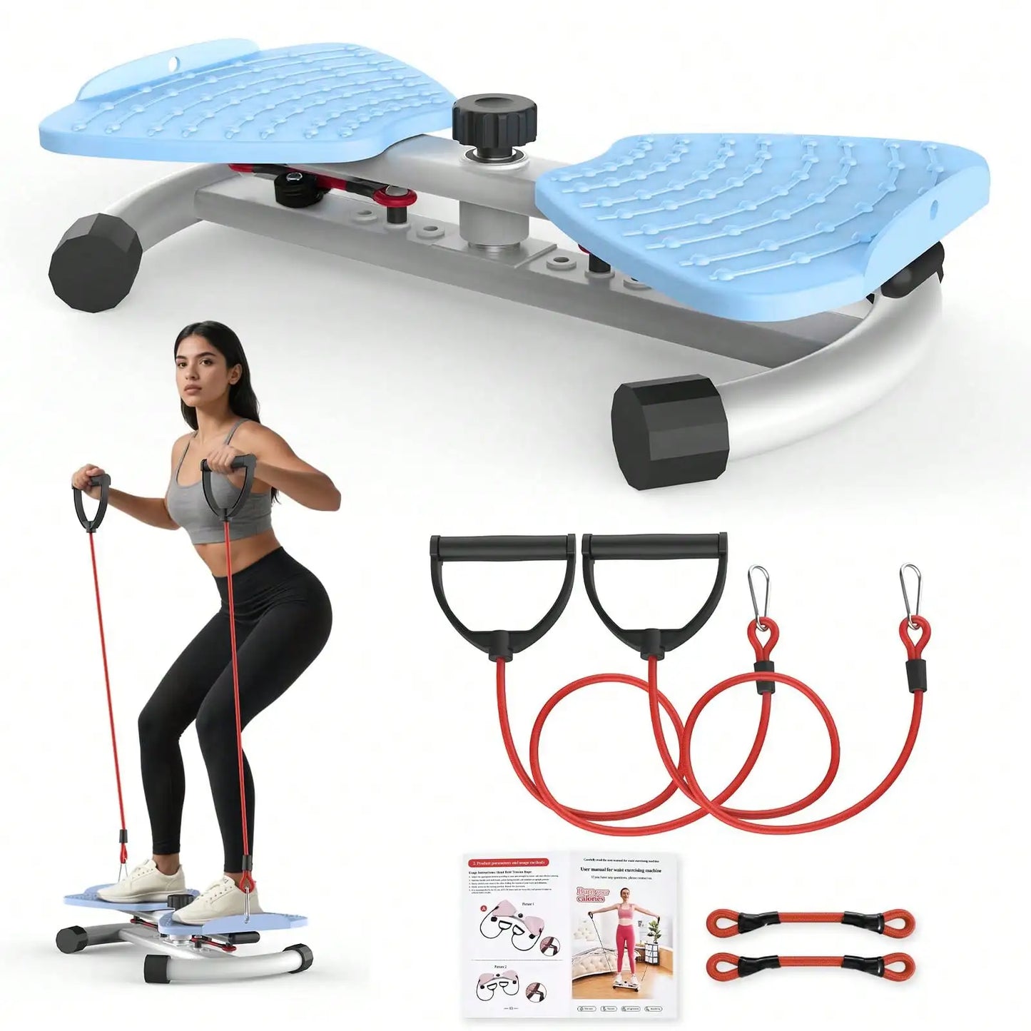 Compact Adjustable Resistance Home Workout Stepper