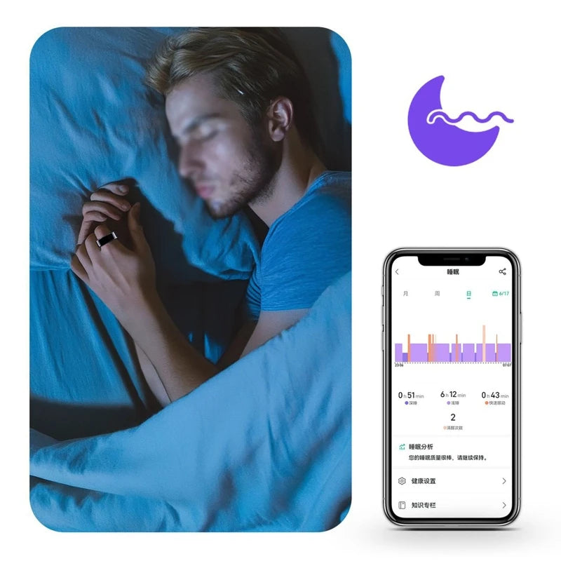 Xiaomi Smart Ring Health Monitor With Heart Rate Blood Pressure