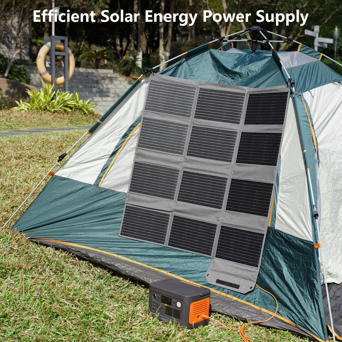 MHPOWOS 120W Foldable Solar Panel With USB-C And USB-A Outputs