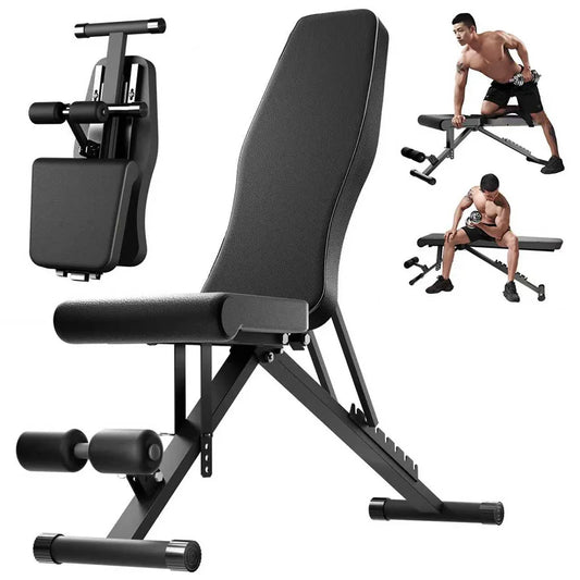 Foldable Adjustable Weight Bench For Full Body Dumbbell Training 1000lbs