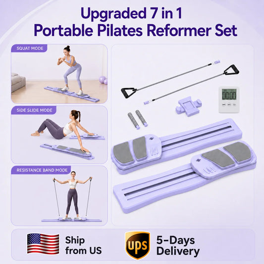 Wsuel 7 In 1 Multifunctional Pilates Reformer Board