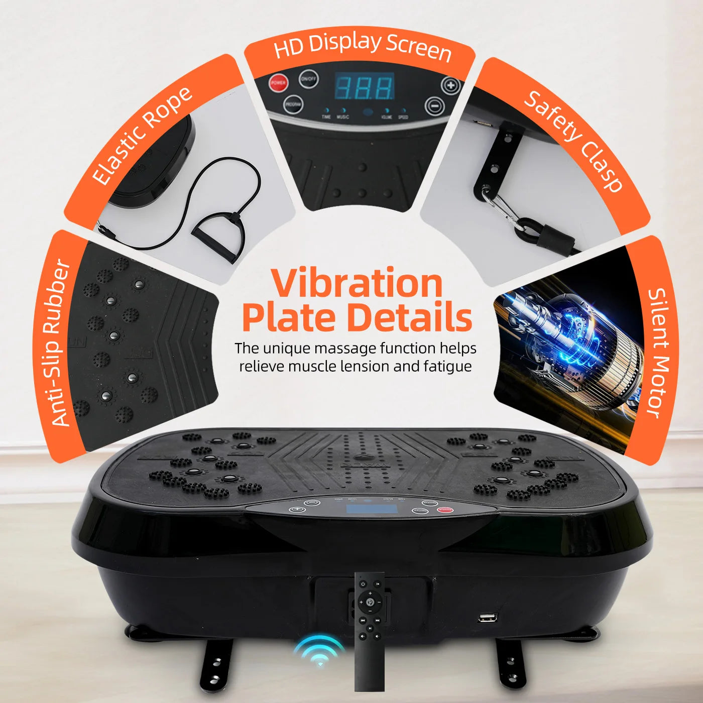 Portable Vibration Plate Exercise Machine For Full Body Workout