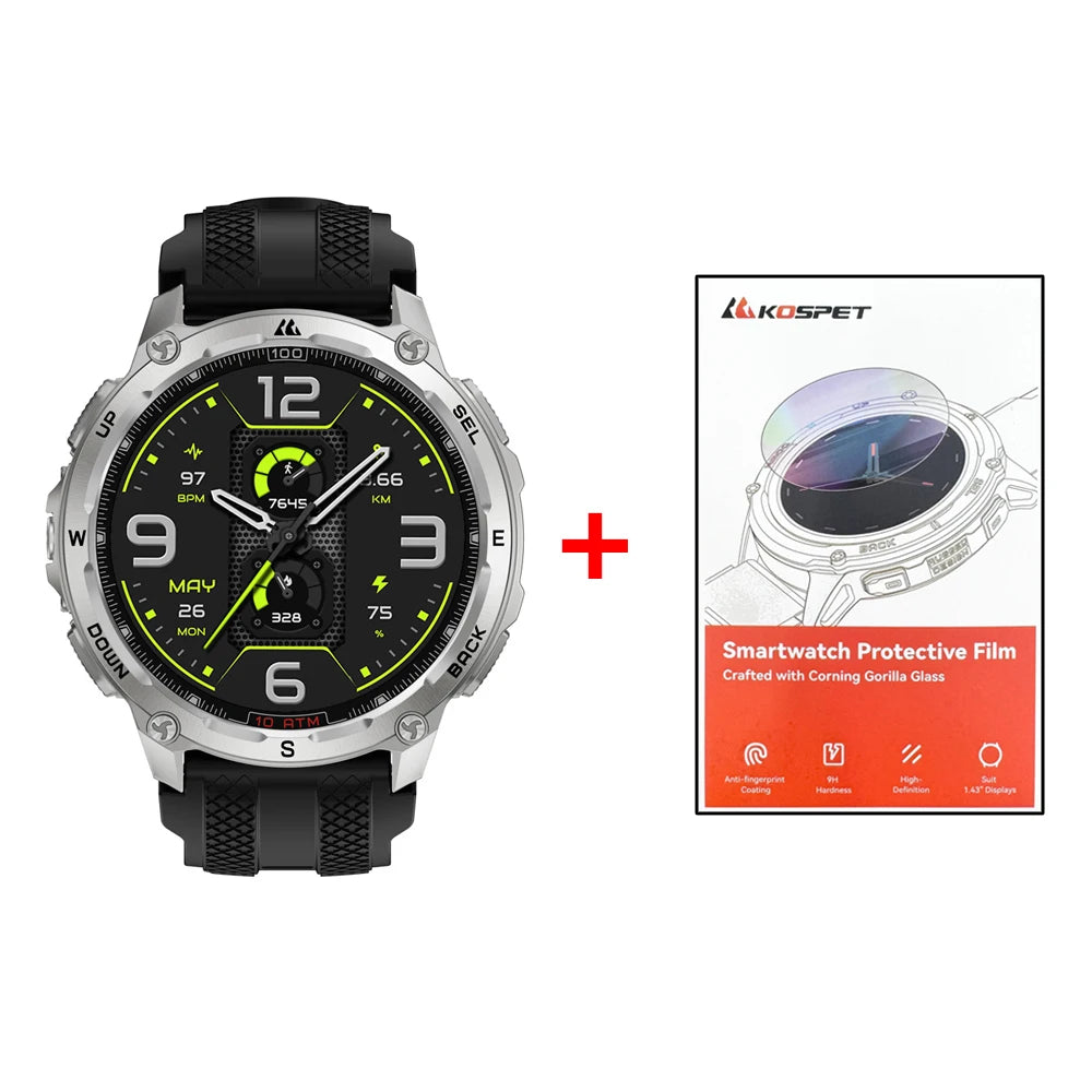 KOSPET Tank T4 Smart Watch Men GPS Satellite Navigation Waterproof
