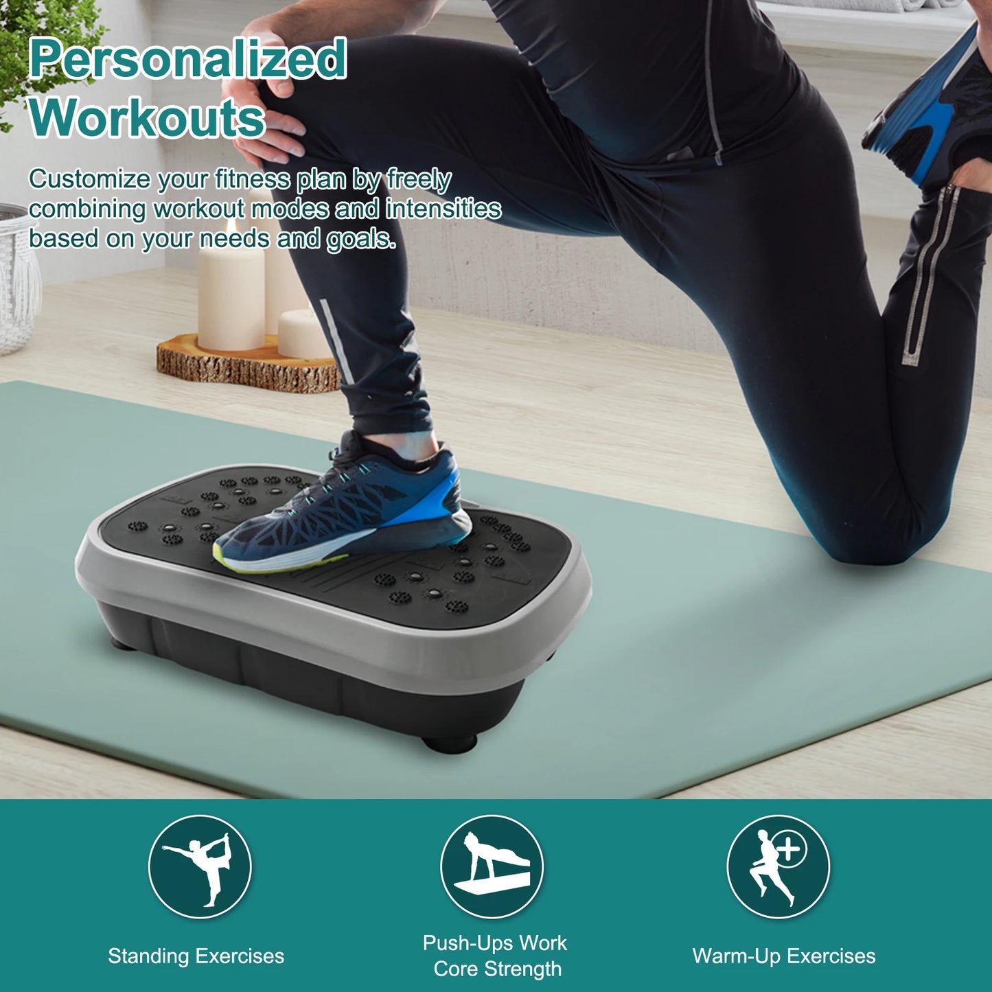 Portable Vibration Plate Exercise Machine For Full Body Workout