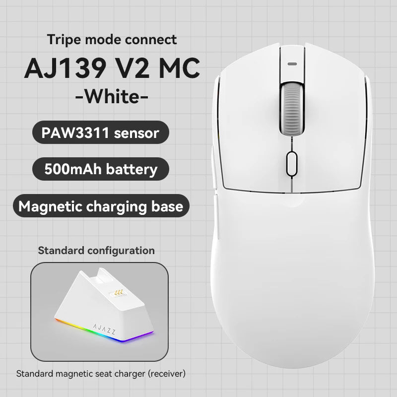 Ajazz AJ139 V2 Wireless Gaming Mouse 1000Hz PAW3311