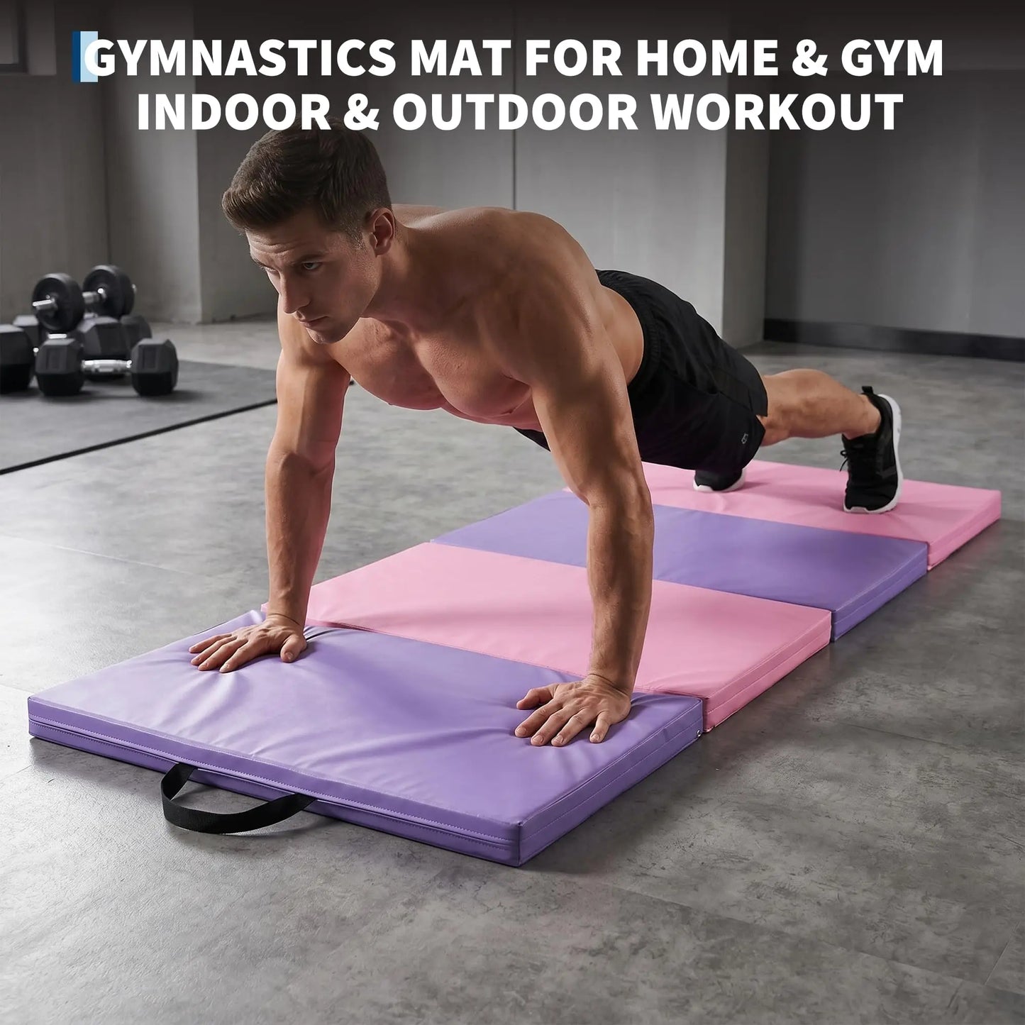 HiMISS Gymnastics Mat Folding Floor For Home Gym And Yoga
