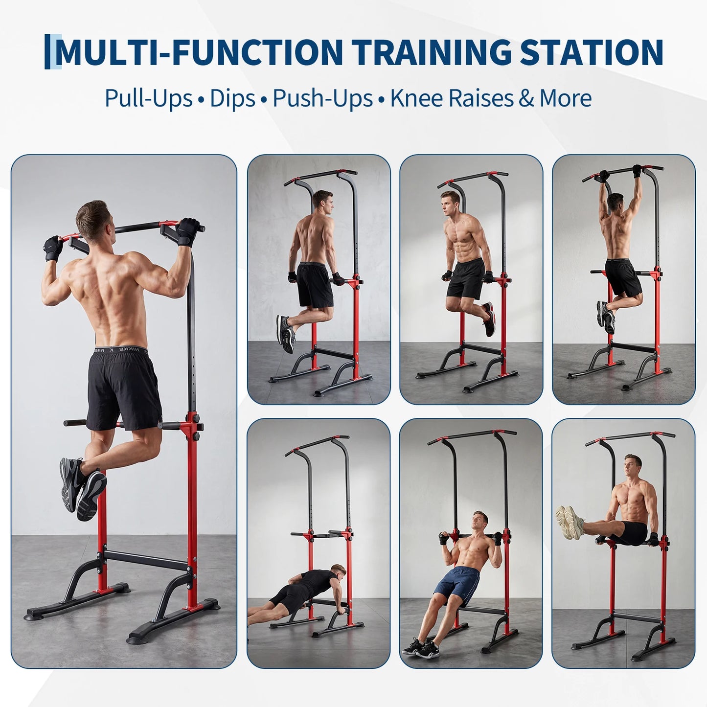 Heavy Duty Pull Up Dip Station Power Tower Home Gym