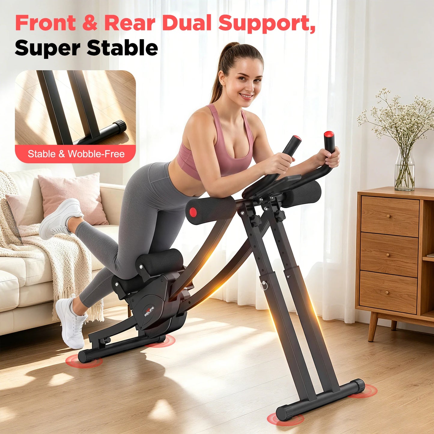 Dual Split Track Ab Machine Core Trainer Foldable