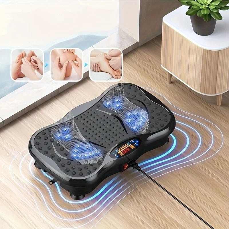 BZEQ Compact Vibration Platform With Resistance Bands For Full Body