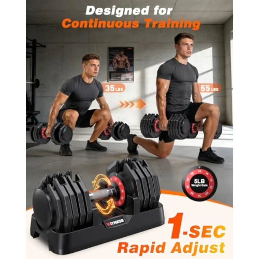 Adjustable Dumbbells Set For Home Gym