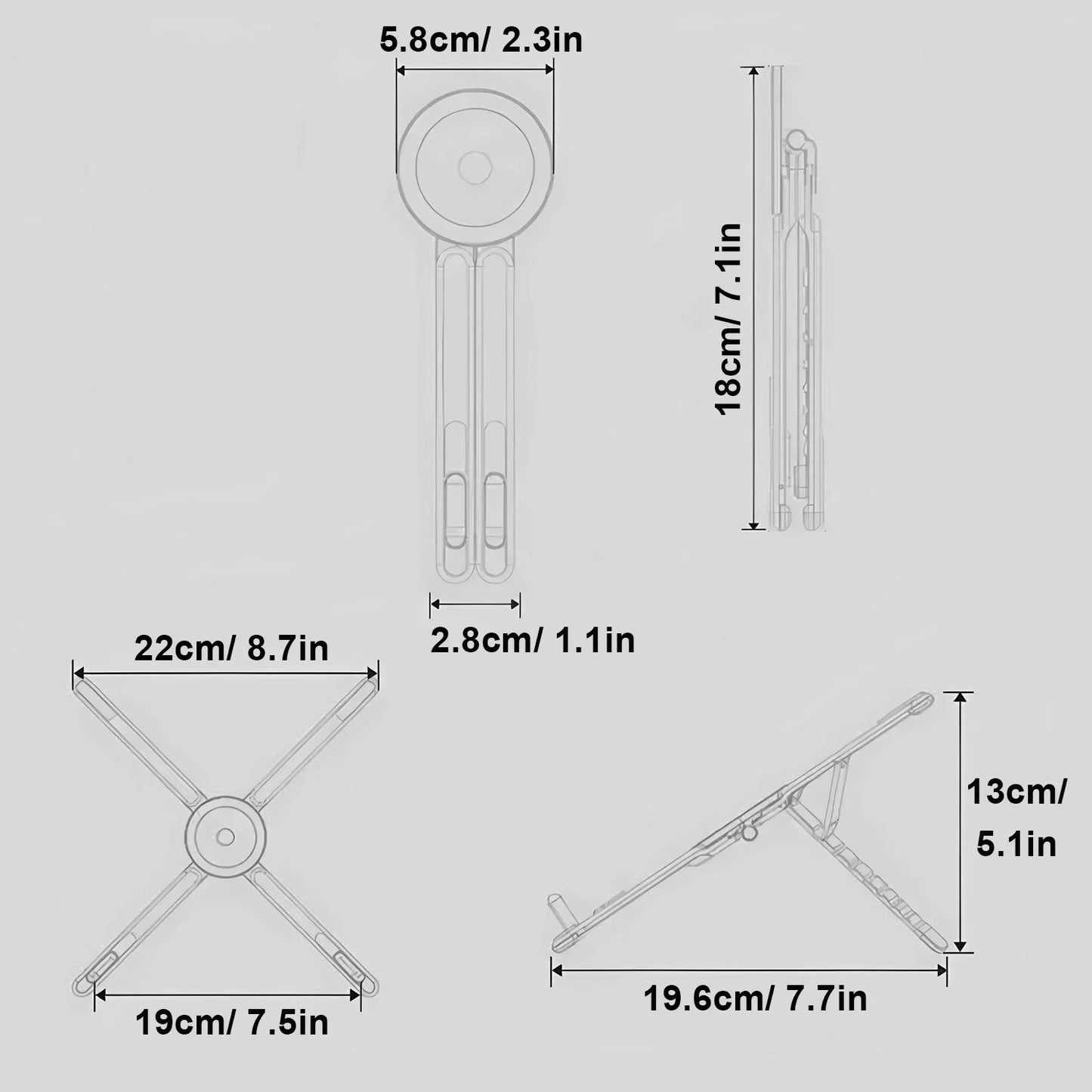 Portable Magnetic Phone Holder Selfie Stick 3-In-1 Tripod Stand