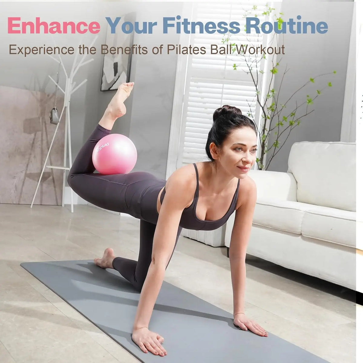 Kisnbld Anti Burst Mini Exercise Ball For Fitness And Therapy