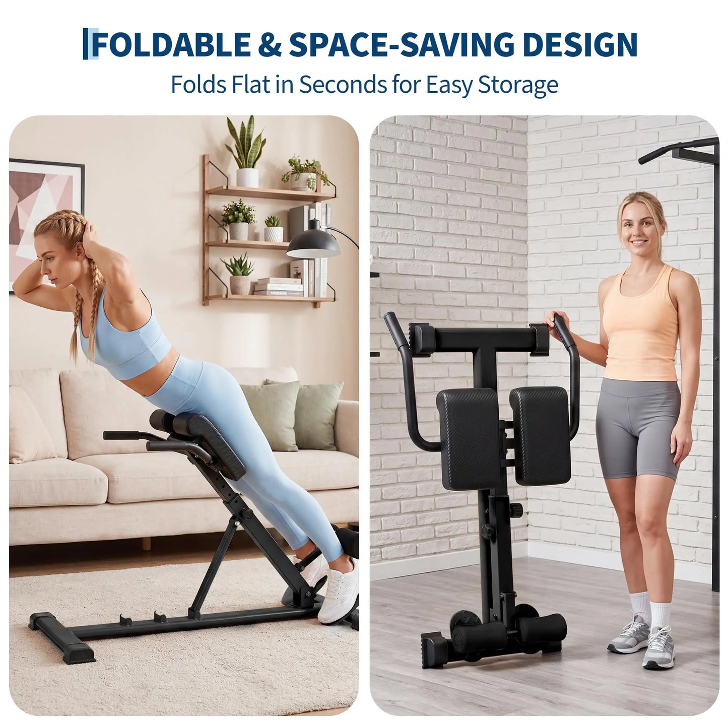 HiMISS Roman Chair Hyperextension Bench For Home Gym