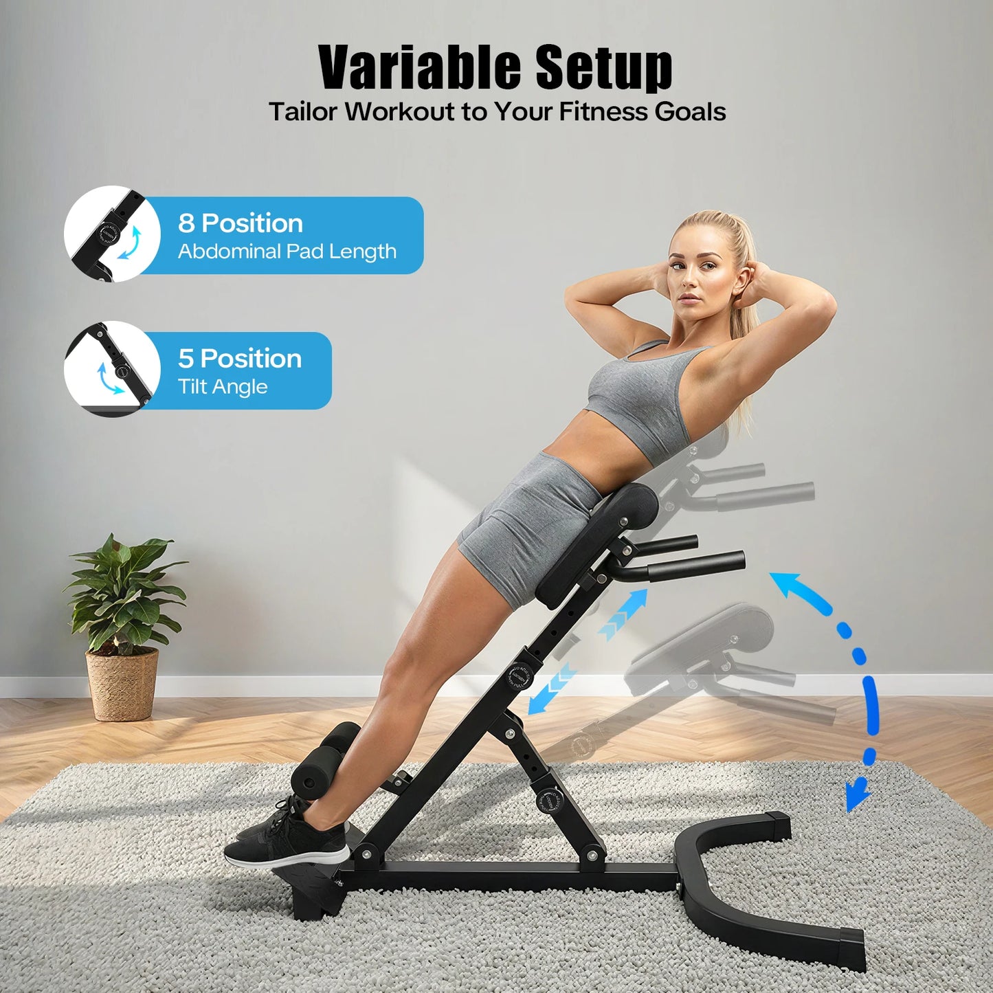 Roman Chair Back Extension Machine For Abdominal Training