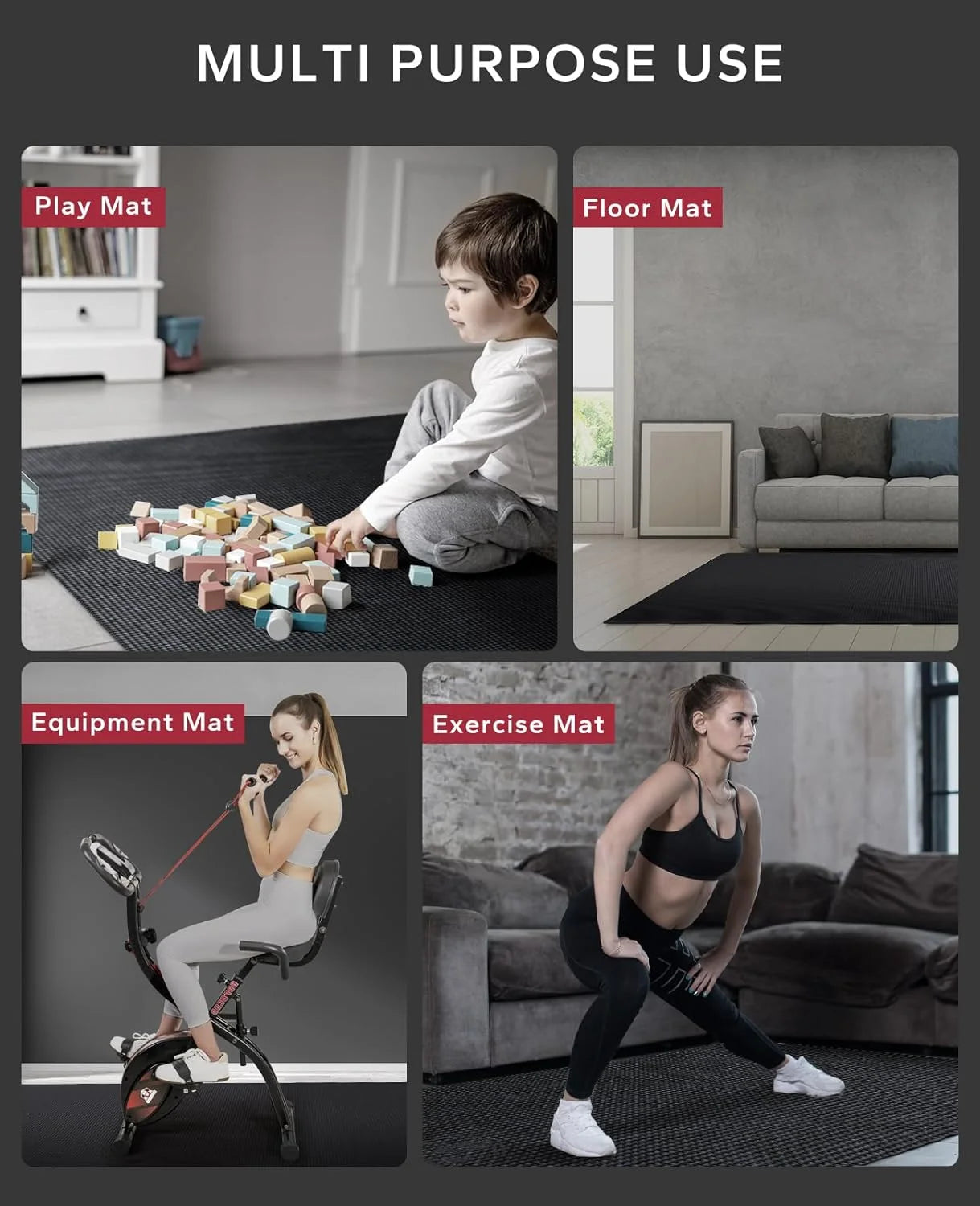 Hapbear 8Mm Thick Pvc Gym Fitness Flooring Mat