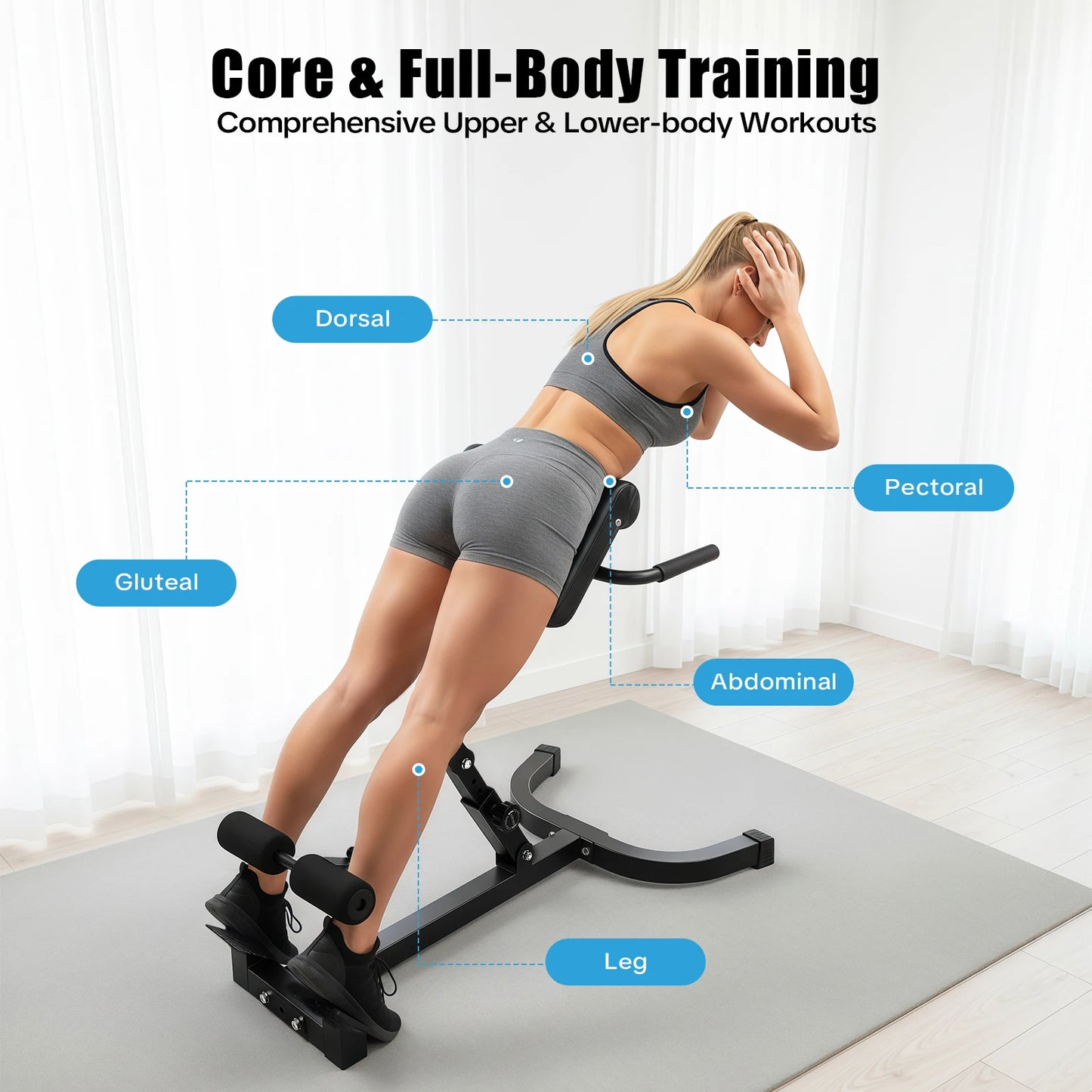 Roman Chair Back Extension Machine For Abdominal Training