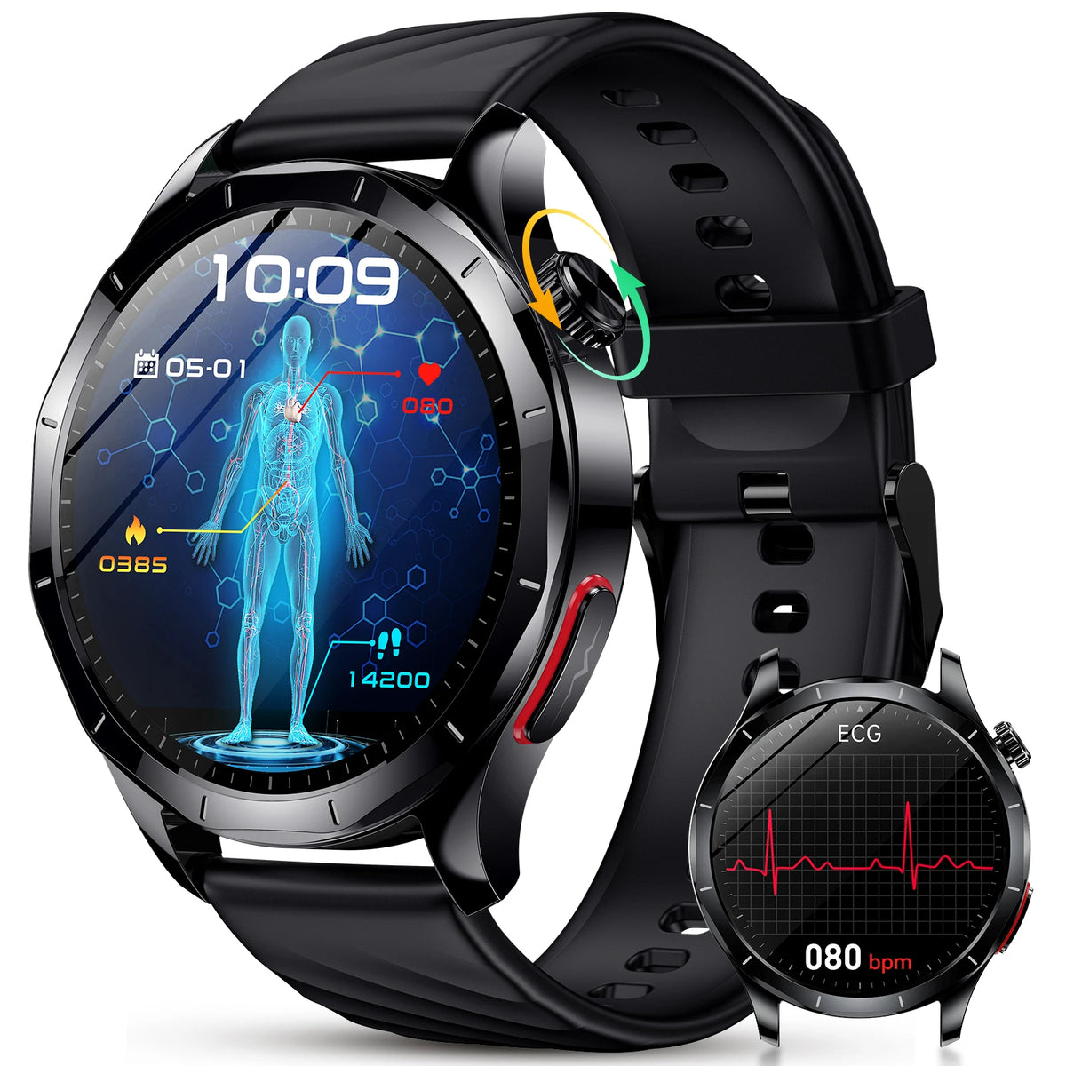 Marsyu Smart Watch With ECG PPG Health And Fitness Tracking