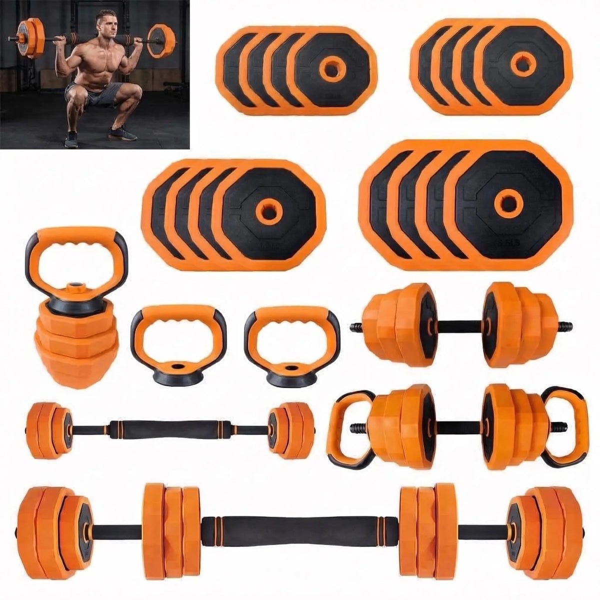 Adjustable Dumbbell Set With Connector For Home Gym