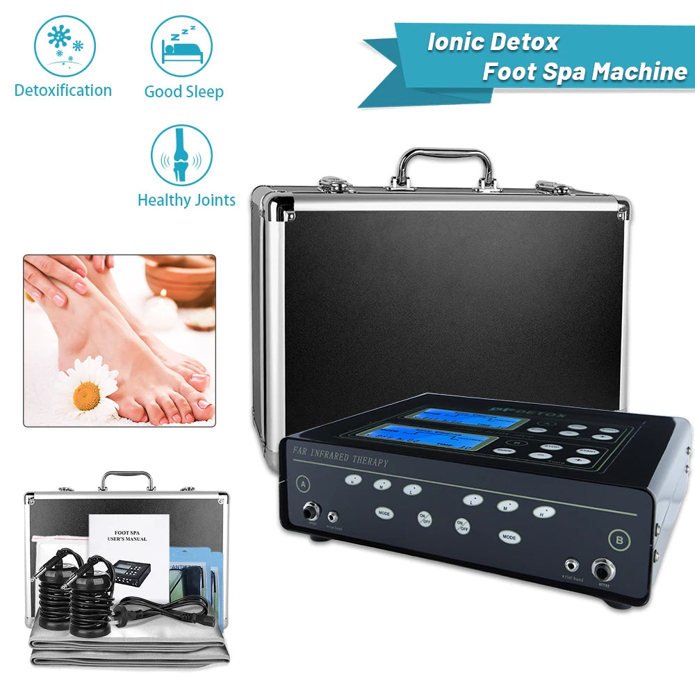 Dual Ionic Foot Bath Detox Machine With Infrared Waist Belt
