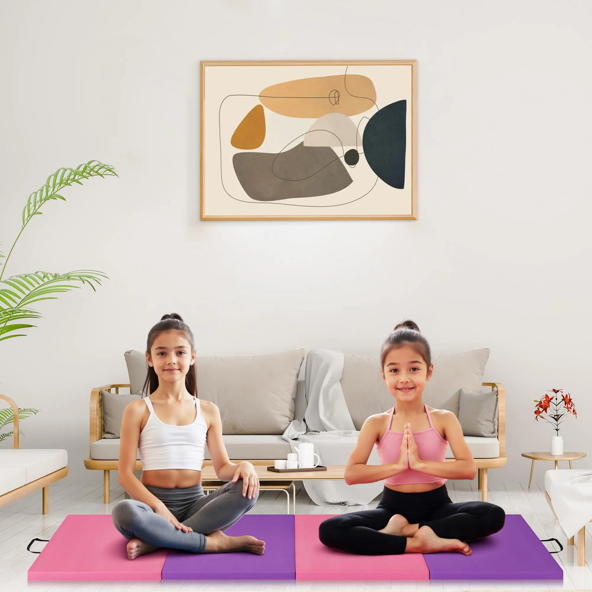 HiMISS Premium Folding Gymnastics Exercise Mat For Home Training