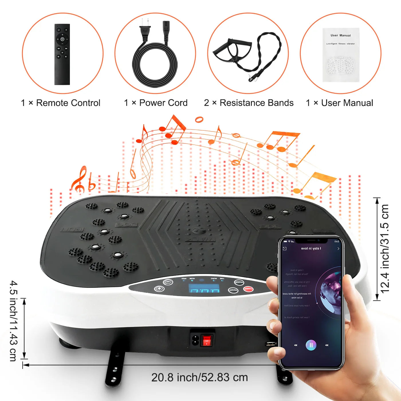 Portable Vibration Plate Exercise Machine For Full Body Workout