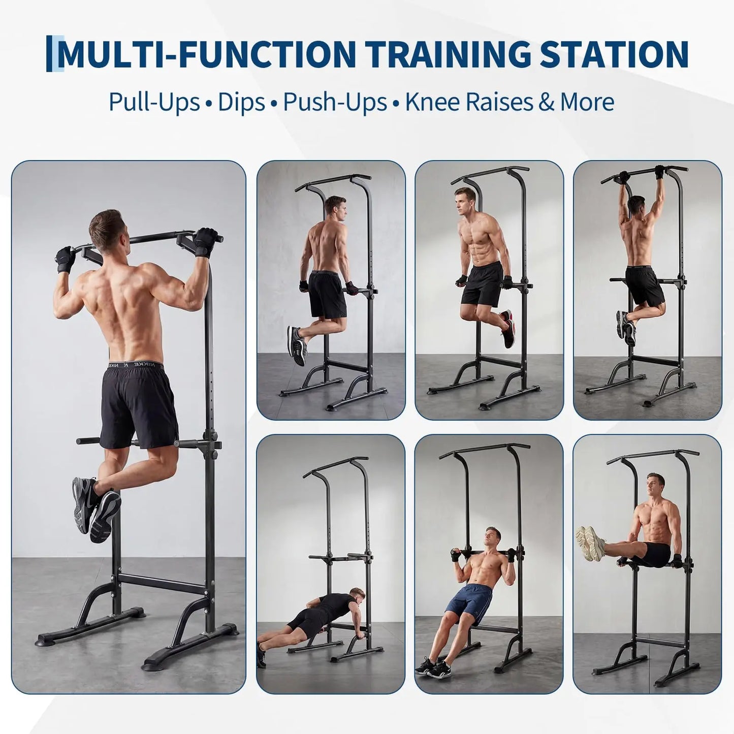 HiMISS Multifunction Power Tower With Pull Up Bar Dip Station