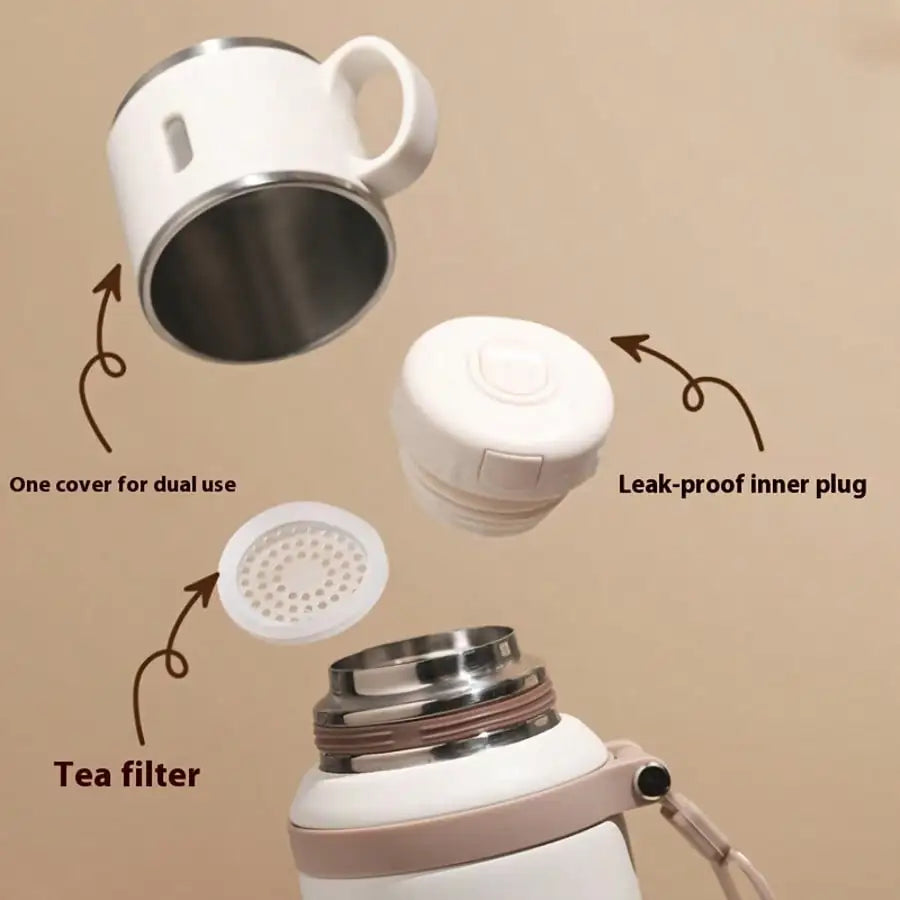 Vacuum Insulated Stainless Steel Leakproof Water Bottle With Lid