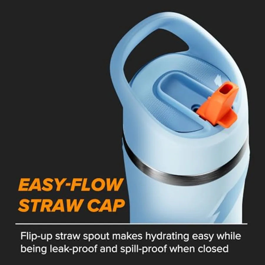 Premium Reusable Water Bottle With Secure Lid And Carry Strap