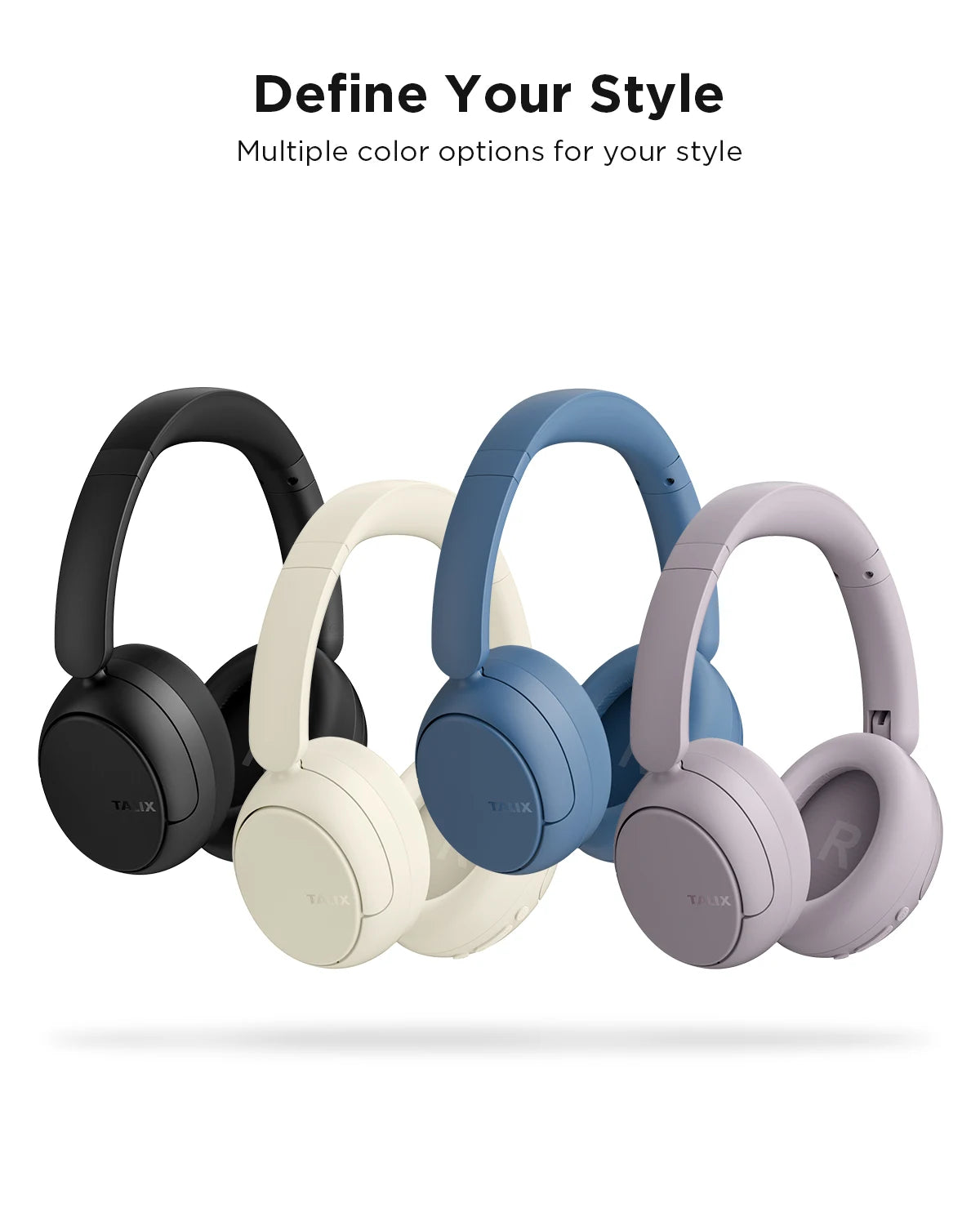 TALIX H30 Wireless Over Ear Bluetooth Headphones Hybrid ANC